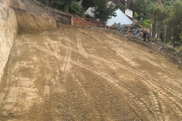 Hill Excavation To Prepare For Concrete Foundation For Hill House Build