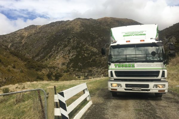 Thornz Landscapes Truck On Site On Rural Job Site Gravel Driveway