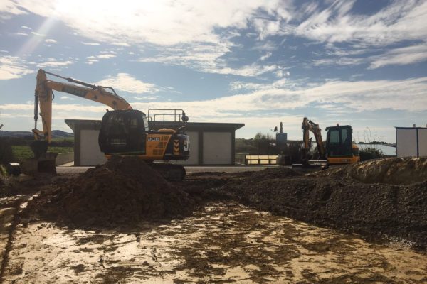 Thornz Landscapes Excavators On Site Preparing Land For House Foundation