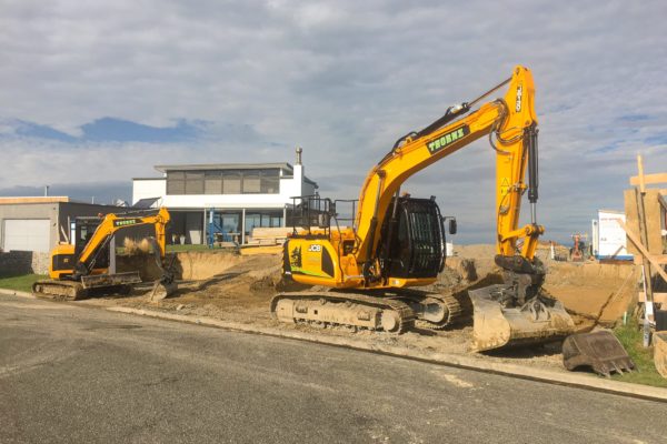 Thornz Landscapes Excavators On Site Preparing Land For House Foundation