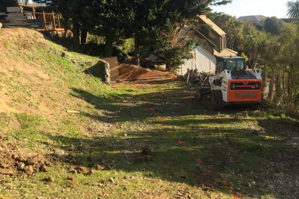 Area Marked Out For Bobcat To Begin Earthmoving And Land Clearing