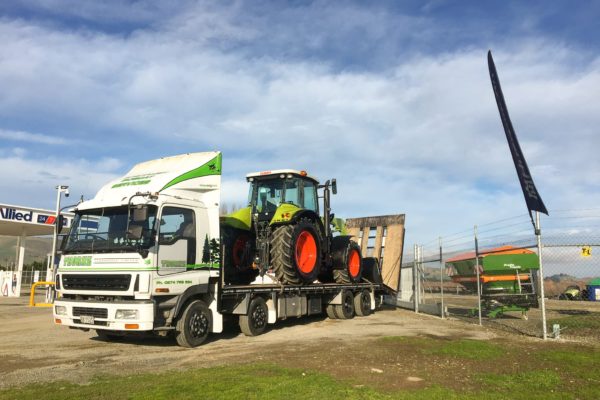 Thornz Landscapes Transporting Large Tractor On Back Of Truck - Machinery Transport And Winch Recovery