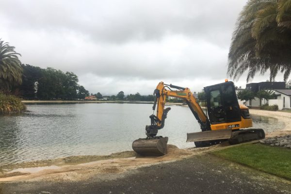 Spreading Sand At Pegasus Lake, Earthworks