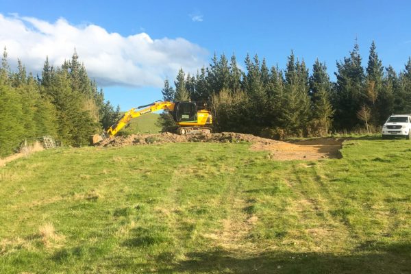 Excavation Underway On Rural North Canterbury Property In Preparation For Concrete Slab Foundation