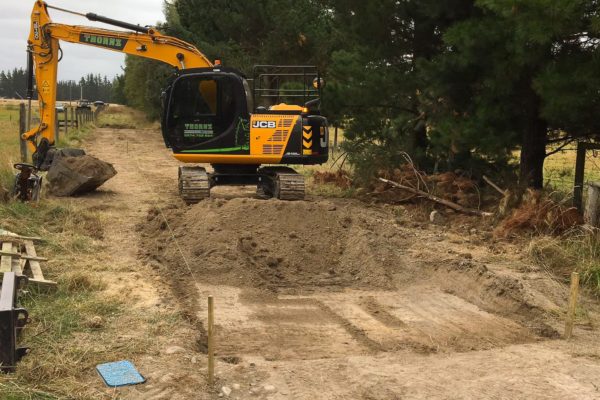 Thornz Landscapes Preparing Rural Driveway For Gravel Material