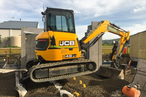 Thornz Landscapes JCB Z48 On Site Preparing For Concrete Foundation