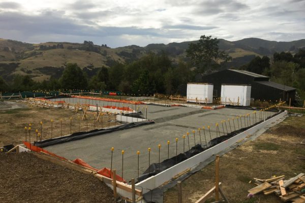 Concrete Foundation Preparation Complete And Ready For Concrete Pour. Thornz Landscapes North Canterbury, Kaikoura, Hanmer Springs, Amberley, Rangiora, Christchurch