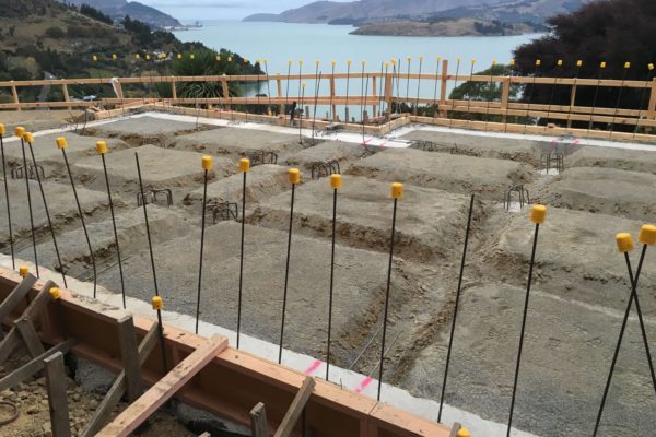 Concrete Foundation Preparation and Drainage On Hill Build Canterbury