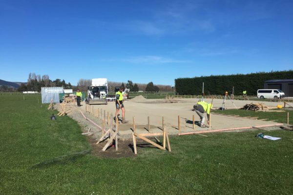 Thornz Landscapes Concrete Foundation Preparation, Levelling Land And Survey Equipment