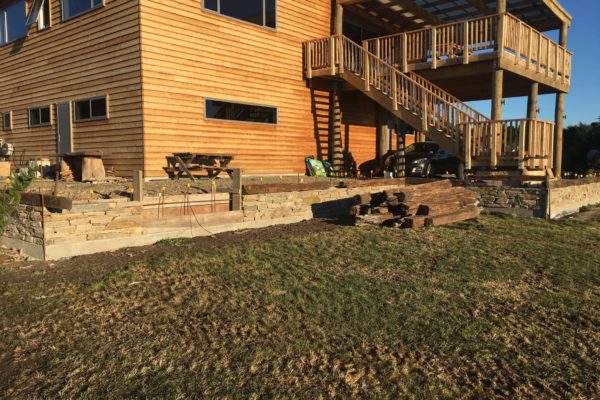 Thornz Landscapes Path And Patio Preparation Including Small Stone Retaining Wall