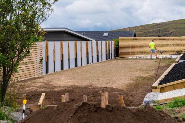Thornz Landscapes Building Retaining Wall, Pathways And Preparing Foundation North Canterbury